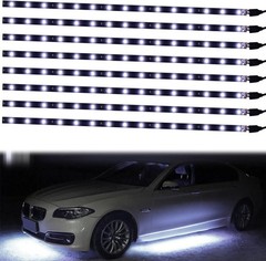 30cm LED Strip Lights for Cars & Outdoor Spaces – 8pcs Waterproof Bundle