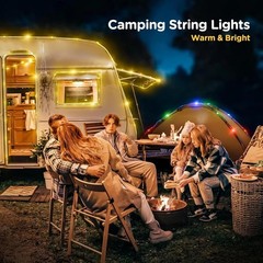 2Pack 4IN1 Portable Camping String USB Lights Rechargeable waterproof Tent Lamps