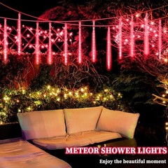 Roytong 20″ 10-Tube 540 LED Multicolor Meteor Shower Raindrop String Lights
