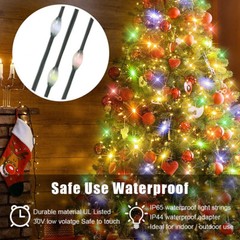 Christmas Tree Waterfall String Lights 6.56FT x 16 Lines 320 LED USB Xmas Lights