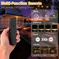 Solar String Lights Outdoor, 24V Energy-Saving LED Globe Patio Lights, Waterp…