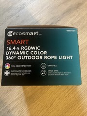 EcoSmart 16.4ft Hubspace Dynamic Color 360° Dimmable Outdoor Rope Light OB
