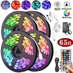 16-65FT Flexible 3528 RGB LED Strip Light Remote Fairy Lights Room TV Party Bar