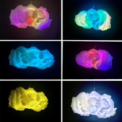 3d Big Cloud Lightning Light Kit Music Sync Warm White Multicolor Lightning Chan