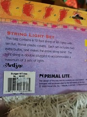 Vintage Light String Set Hamburgers And Fries Primal Lite Set 10 Blow Mold New