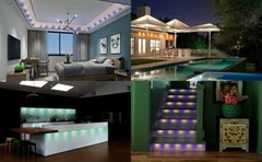 5M 5050 RGBW Cool White LED Strip Light Kit Non-Waterproof for Indoor Decoration