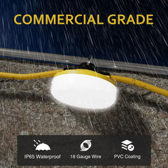 LED Construction String Lights 100FT, 10000 LM, 5000K Daylight LED String Work L