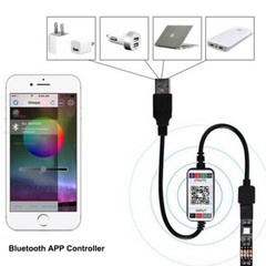 1-5M 5V USB 5050 RGB Color Changing LED Strip Lights TV PC Back Light Controller
