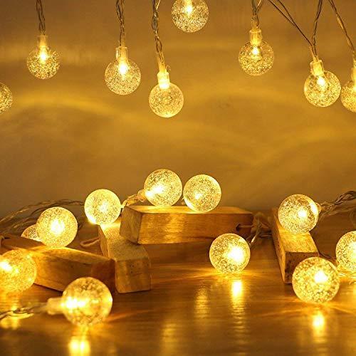 Merdeco Plug in 10ft 20 LED Globe String Lights Indoor Outdoor Decorative Fairy