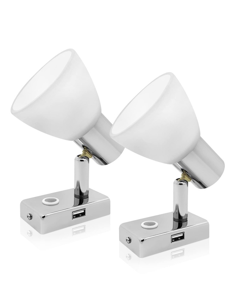 LENKRAD 2 Pack RV Reading Light with USB Port(5V/2A), Interior RV Lights Fros…