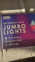 LED Triangle Touch Jumbo Wall Lights 5 Pack 16 RGB Light Colors W/ Remote