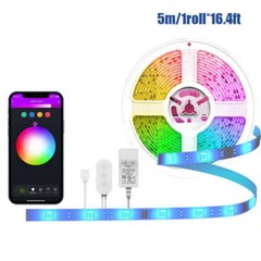 16ft 100ft LED Strip Light Music Sync Bluetooth 5050 RGB Room Light w/ Remote US
