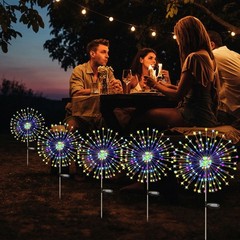 200 LED Solar Firework Party Lights Outdoor Waterproof Lawn Garden Decor Lamp