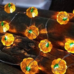6.5 Feet Pumpkin String Novelty 20 Fairy Lights Autumn Garland New
