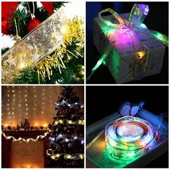 16.4ft 50 LED Ribbon Fairy String Lights Battery Christmas Tree Party Decor
