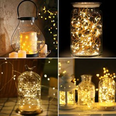 12 Pack 20 LED 6.6ft Battery Operated Mini LED Copper Wire String Fairy Lights