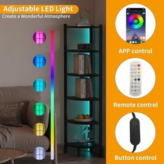 Corner Shelf Light Strip LED Music Sync Adjustable Smart Light Unit Space Saver