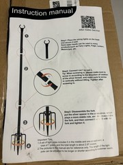4 Pack String Light Poles for Outside, Thickened Metal Light Hangers – 7.5 Ft