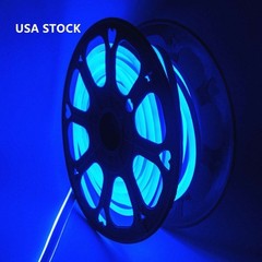 Blue 110V Outdoor Neon Light Strip Christmas Roof Line Light Waterproof Flexible