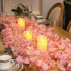 1m/5m Cherry Blossom Fairy Lights Garland LED Flower String Light Decor