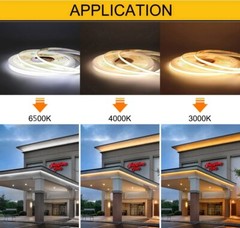Super Thin 5mm COB LED Strip 12V 24V Flexible Dimmable LED Tape For Home Room