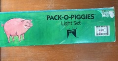 Vintage 1989 Primal Lite Pack-O-Piggies Pig 14’ String Lights 2 boxes of lights