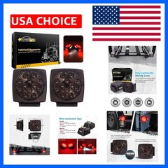 12V Submersible Square Led Trailer Lights Smoked Red Combination Led Stop Tai…