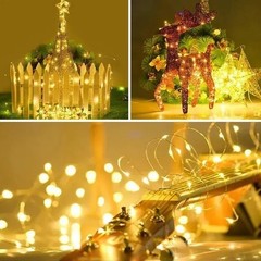 LED Solar String Light Lights Waterproof Copper Wire Fairy Outdoor Garden Party
