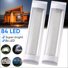 4PCS 84LED Interior Lights Bar 12/24V LED Strip Lights Roof Ceiling Lamp Reading