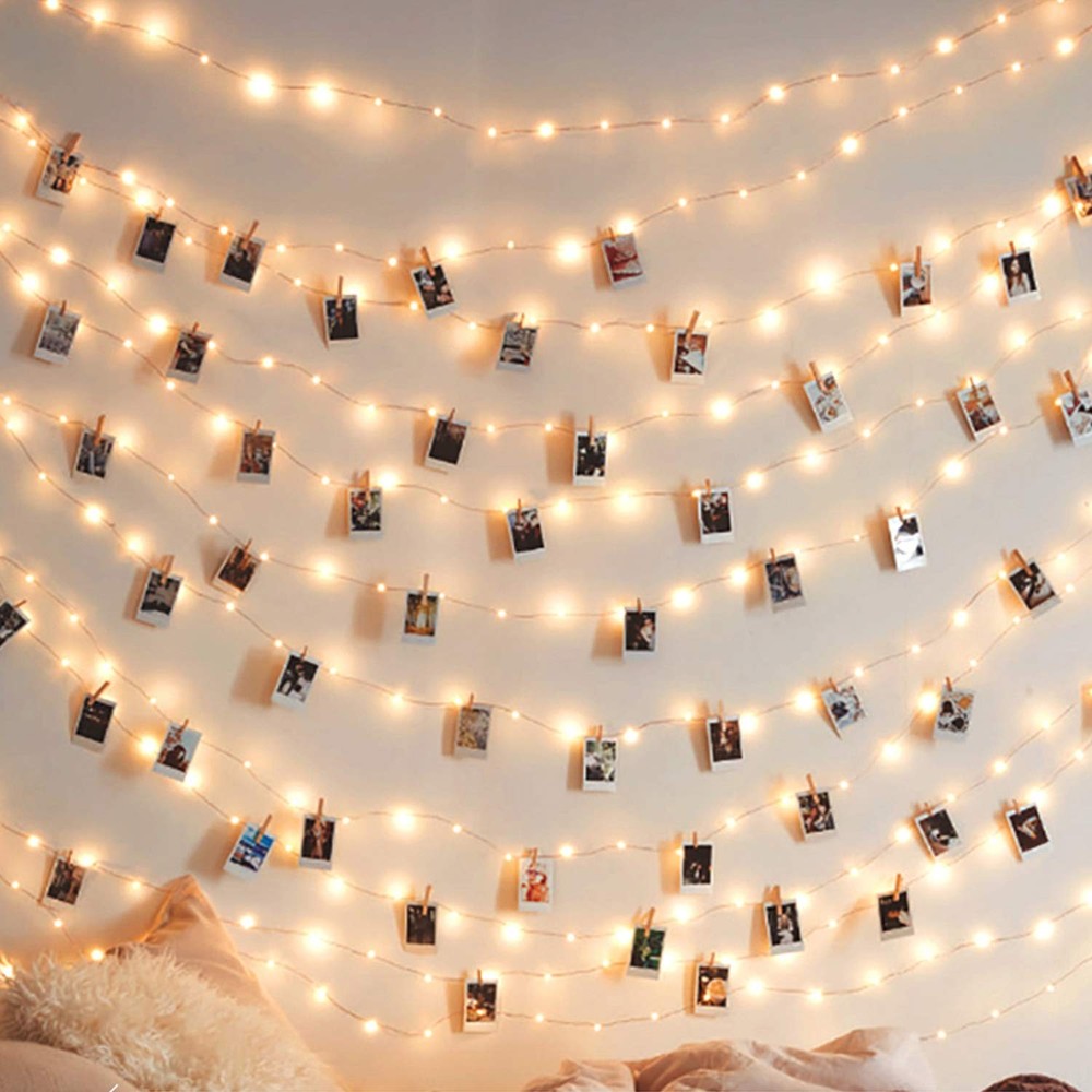 Photo Clip String Lights 17Ft – 50 LED Fairy String Lights with 50 Clear Clips f