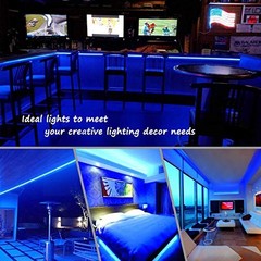 Outdoor Rope Lights 16ft Blue 108 LEDs 120V IP65 PVC Tube For Patio Decor