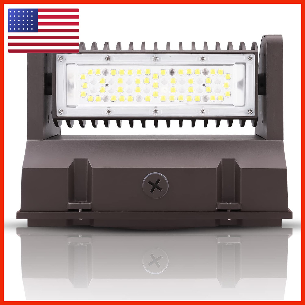 Ostek Led Wall Pack Light 40W Rotatable Adjustable 5000K 5500Lm Outdoor Area