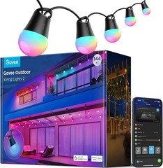 Smart Outdoor String Lights 2, 144ft Outdoor Lights with Dimmable Warm White …