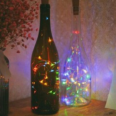 4pcs Wine Bottle Fairy String Lights 20 LED Battery Cork For Party Xmas Wedding