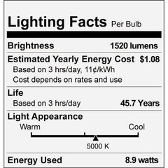 Philips Ultra Efficient 100W Equivalent Daylight A19 LED Light Bulb 587881