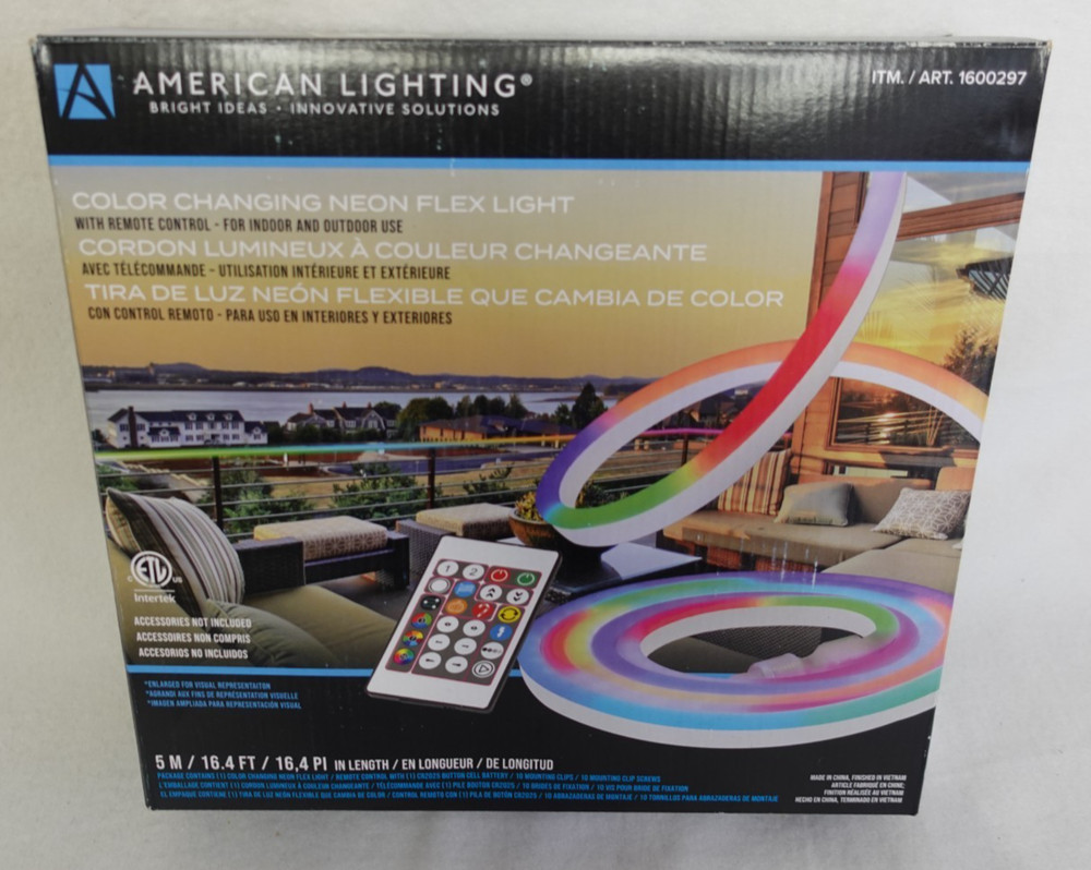 American Lighting, Color Changing Neon LED Flex Light Lighting Effects + Remote