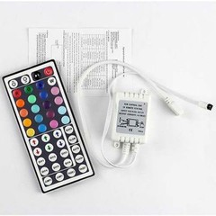 16ft 5050 RGB LED Strip Light Black Tape Light with Remote Controller Waterproof