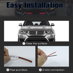 Red LED Strip Lights for Car BaishenglinMotor 12-Pack DC12V Waterproof