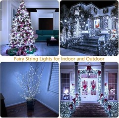 100 LED Fairy Lights Plug in String Light Outdoor 8 Mode Christmas Party Wedding
