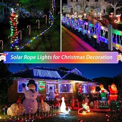 Solar Rope Lights Outdoor Waterproof LED 33ft 100LEd For Garden Yard Fence Parts