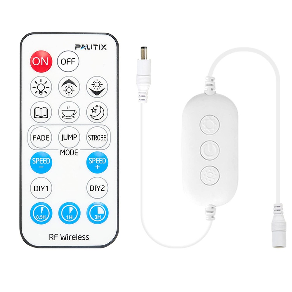 RF Remote Dimmer for Single Color LED Strip Lights 18-Key Wireless Controller