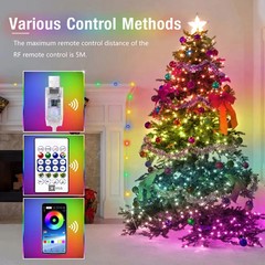 Bluetooth LED Fairy String Lights RGBIC Dreamcolor Party Christmas USB 2-40M