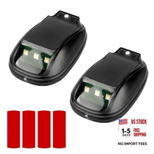 Wireless Solar Cab Lights for Truck, No Drill Cab Roof Top Marker Lights with