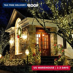 NEROSUN 50 LED 16FT Battery Operated Christmas String Lights 8 Modes Warm White