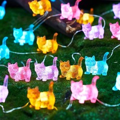 Cat Decor Indoor Fairy String Light 10 FT 30 LED Battery/USB Operated Kids