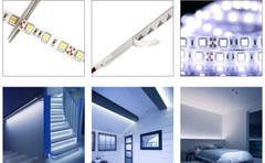16.4ft Cool White LED Light Strip Waterproof 5050 SMD Dimmable Tape Rope Light
