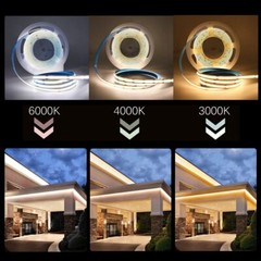 USB 5V COB LED Strip Super Thin 8mm 320LEDs/m Soft Flexible FOB Light Bar Decor