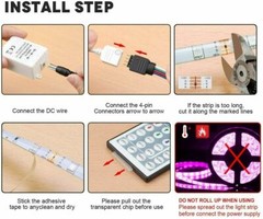 Led Strip Lighting 5M 16.4 Ft 5050 RGB 150 LEDs Flexible Color Changing Light