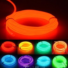 EL Wire Neon Glow String Strip LED Light Rope Controller Car Decor Dance Party