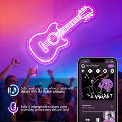 100FT RGB LED Neon Rope Lights, App & Remote Control, Flexible Waterproof IP65 L